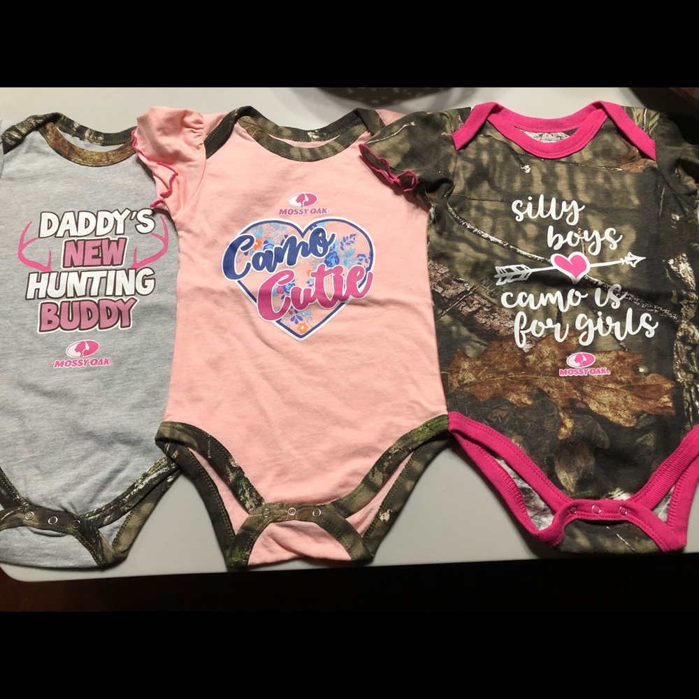Mossy oak onesie 3 pc size 12 months nwot